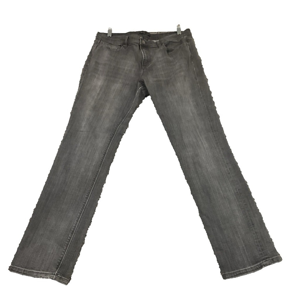 NEW YORK &‎ CO Gray Jeans Women's Size 14 Straight Leg Stretch Denim
